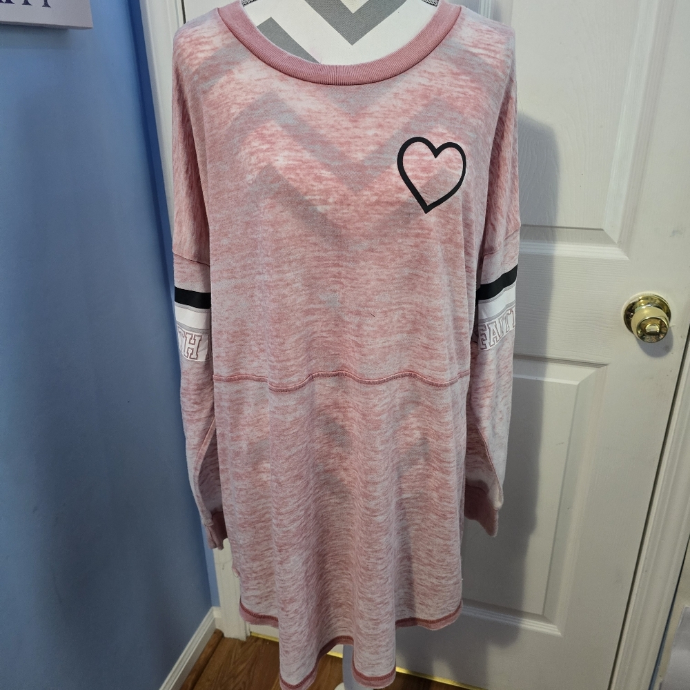 Very Lightweight & Thin Pink Faith Sweater Size 2X